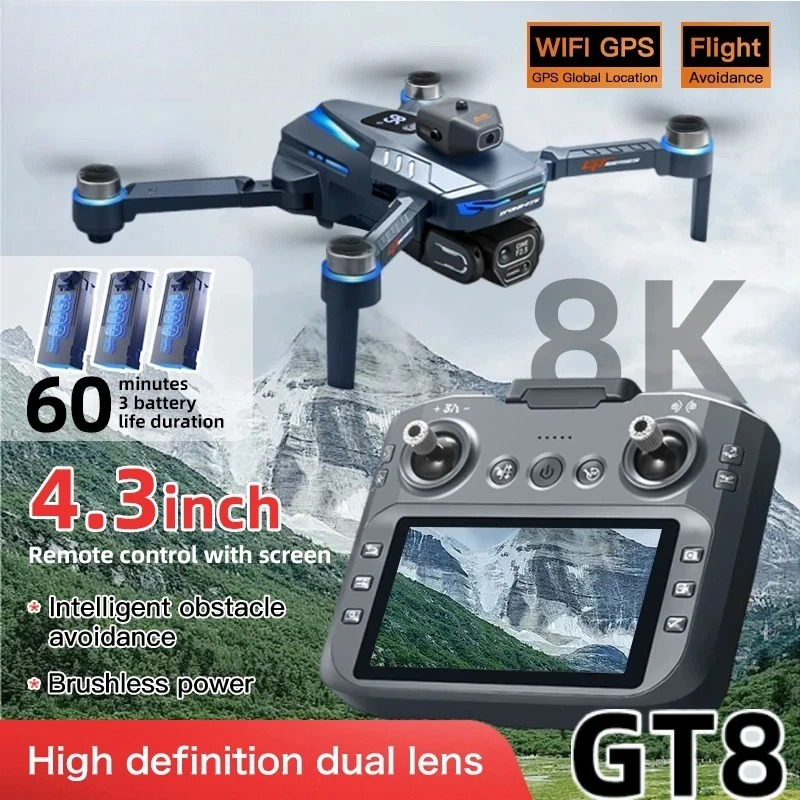 Drone Multispectral - Original GT8 Drohne 8K Professionelle Doppelkamera