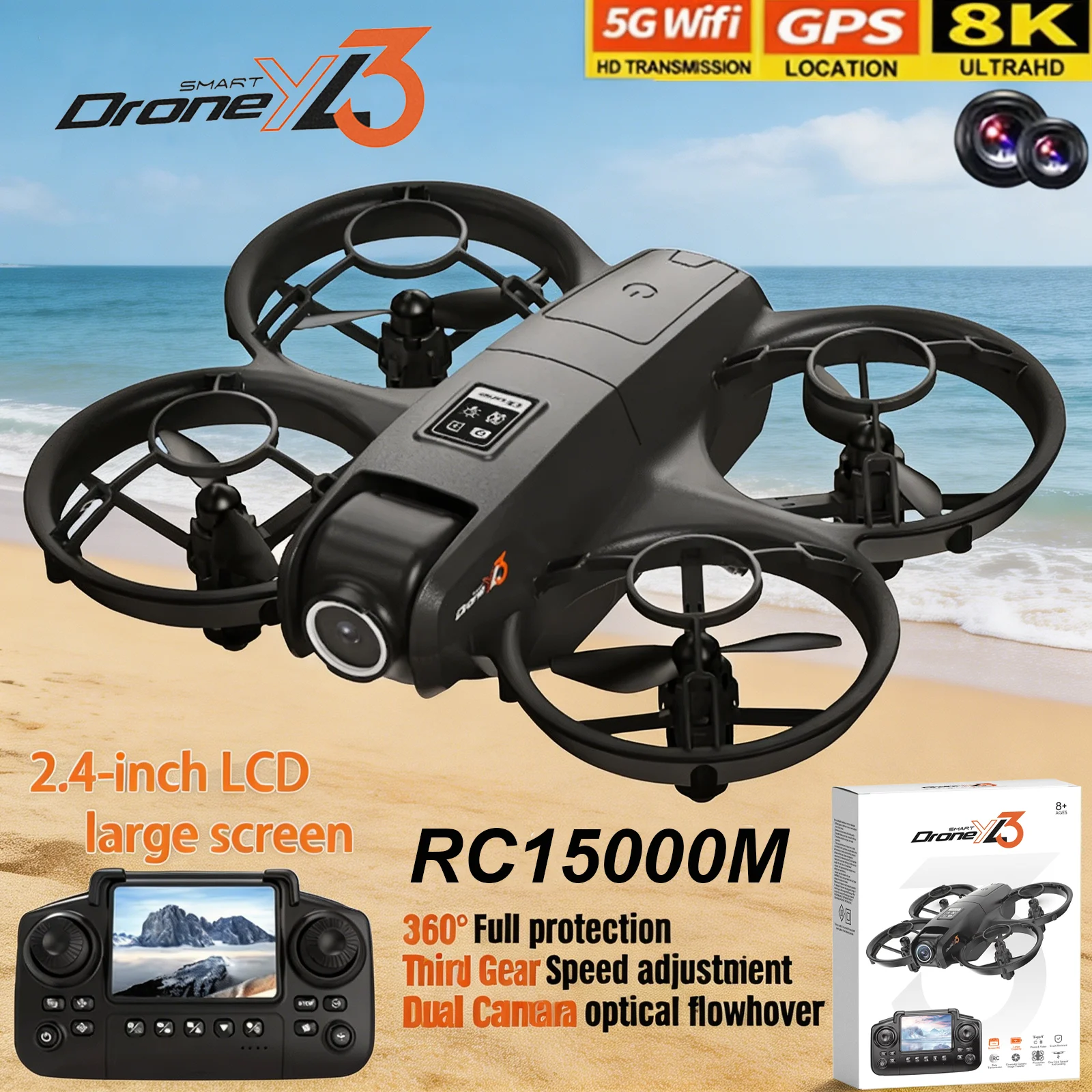 Drone Multispectral - Neue YL3 RC-Drohne mit 8K 1080P