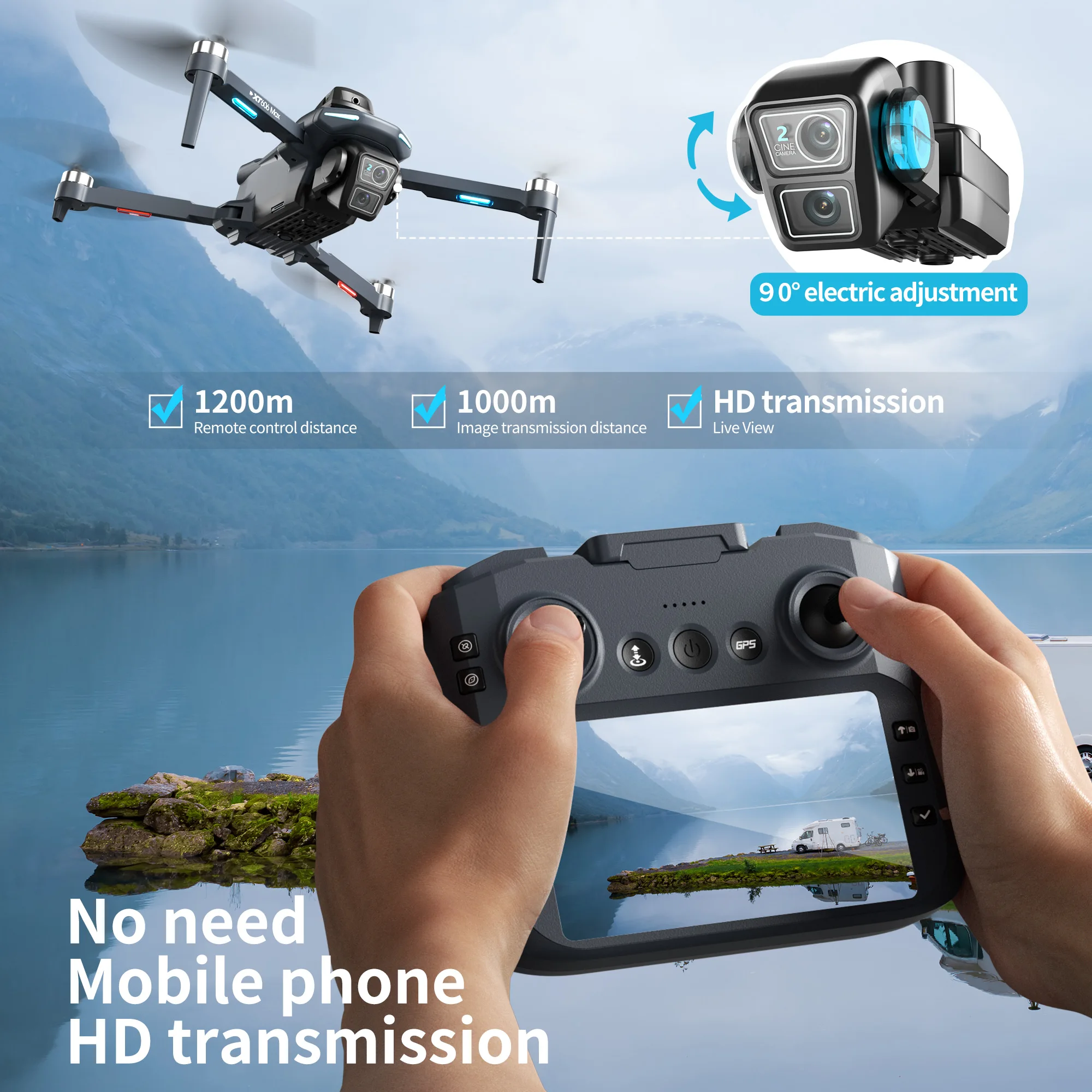 Original XT606 MAX GPS-Drohne  – Drone Multispectral Bewertung und Preis
